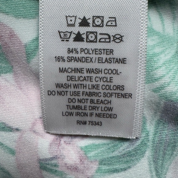 NWT TOMMY BAHAMA Pink Green Sands Floral Sleeveless Mock Golf - Picture 5 of 5